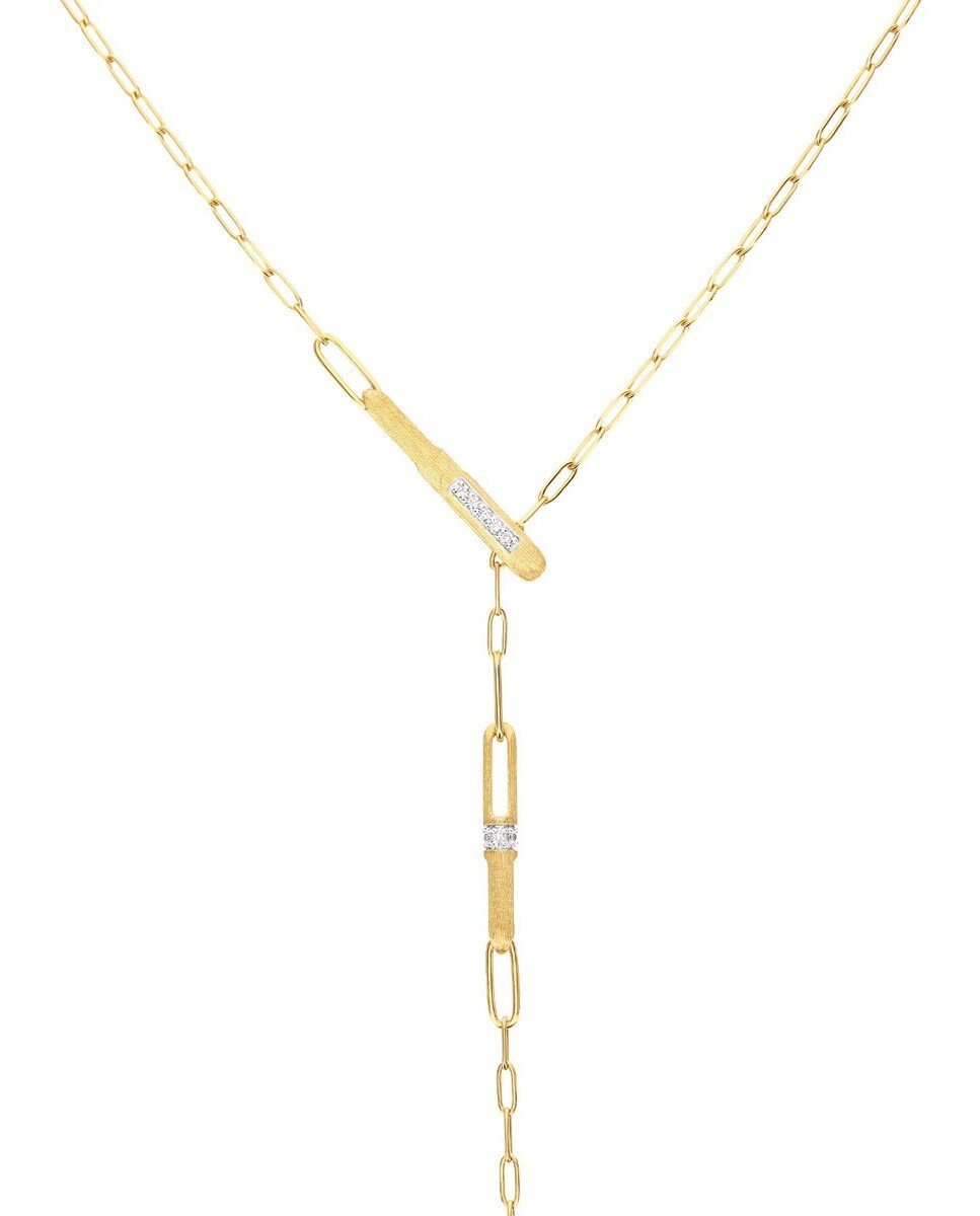 Colar "Libera" em Ouro e Diamantes Dourado-2