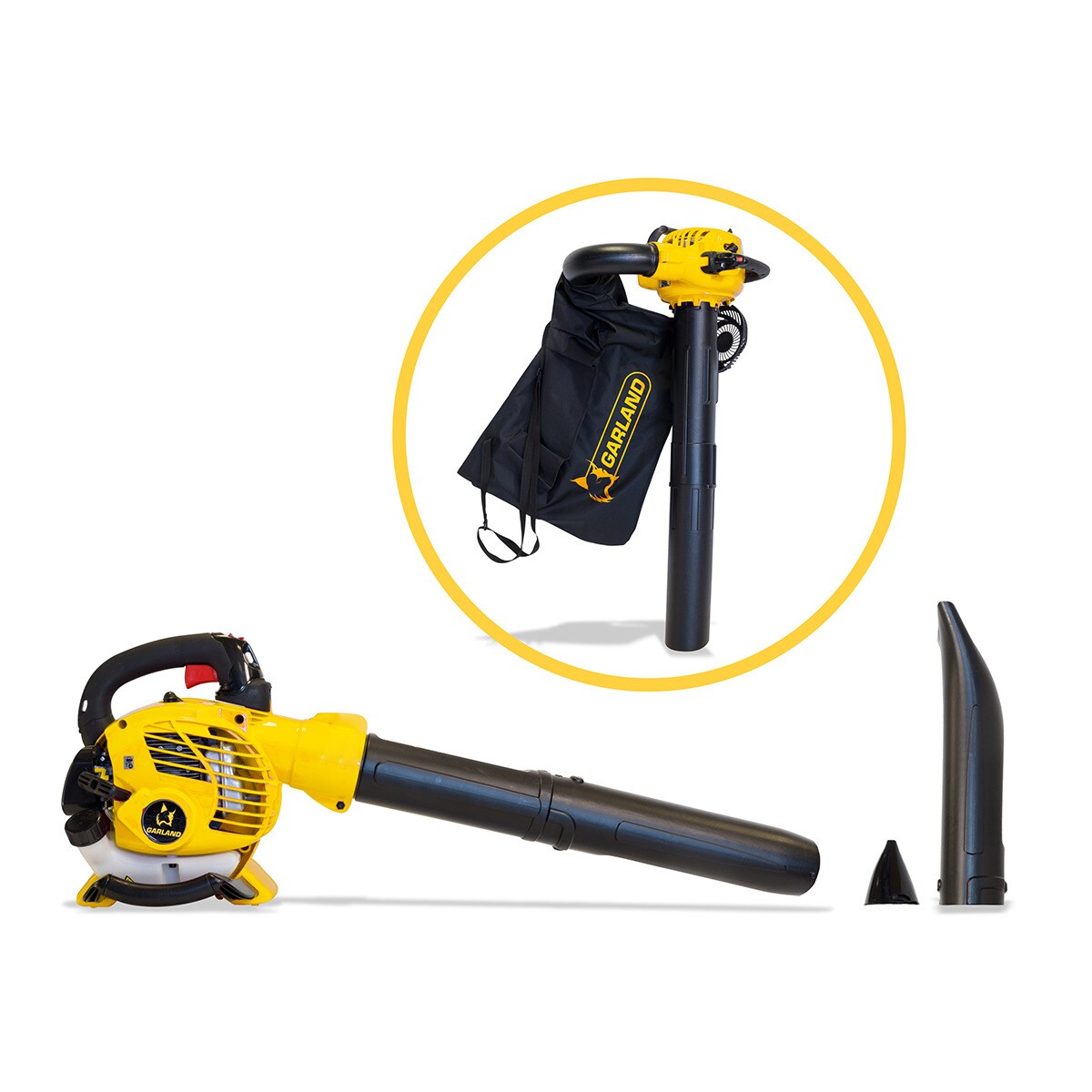 Aspirador Soplador Triturador Gasolina con Recogedor GAS 550G-V18 Amarillo / Negro-1