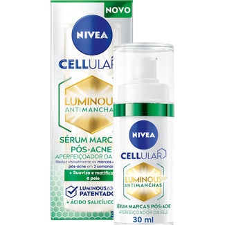 Sérum Pós Acne Anti Manchas Cellular Luminous630 embalagem 30 ml - Nivea