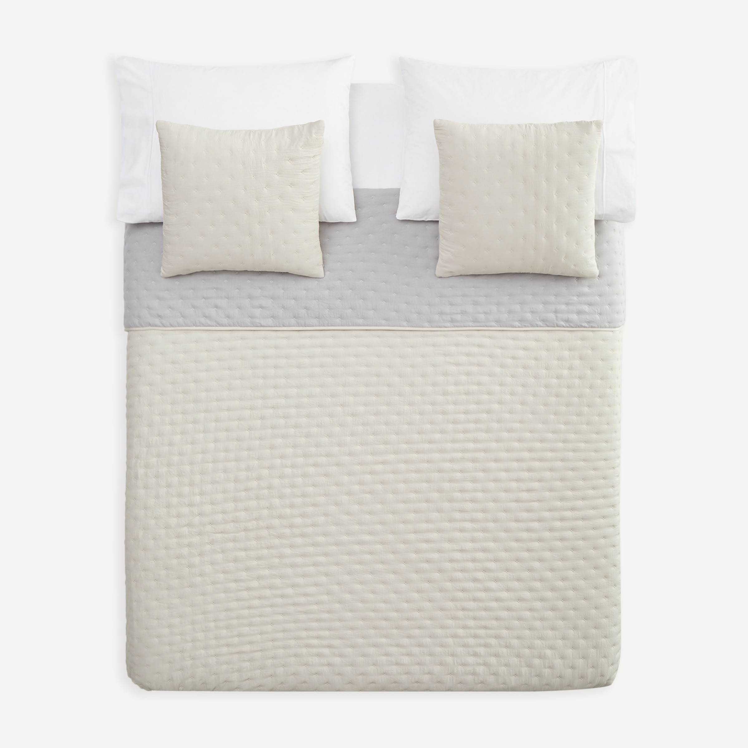 Edredón reversible con funda de cojín Ona Basics El Corte Inglés Crudo-1