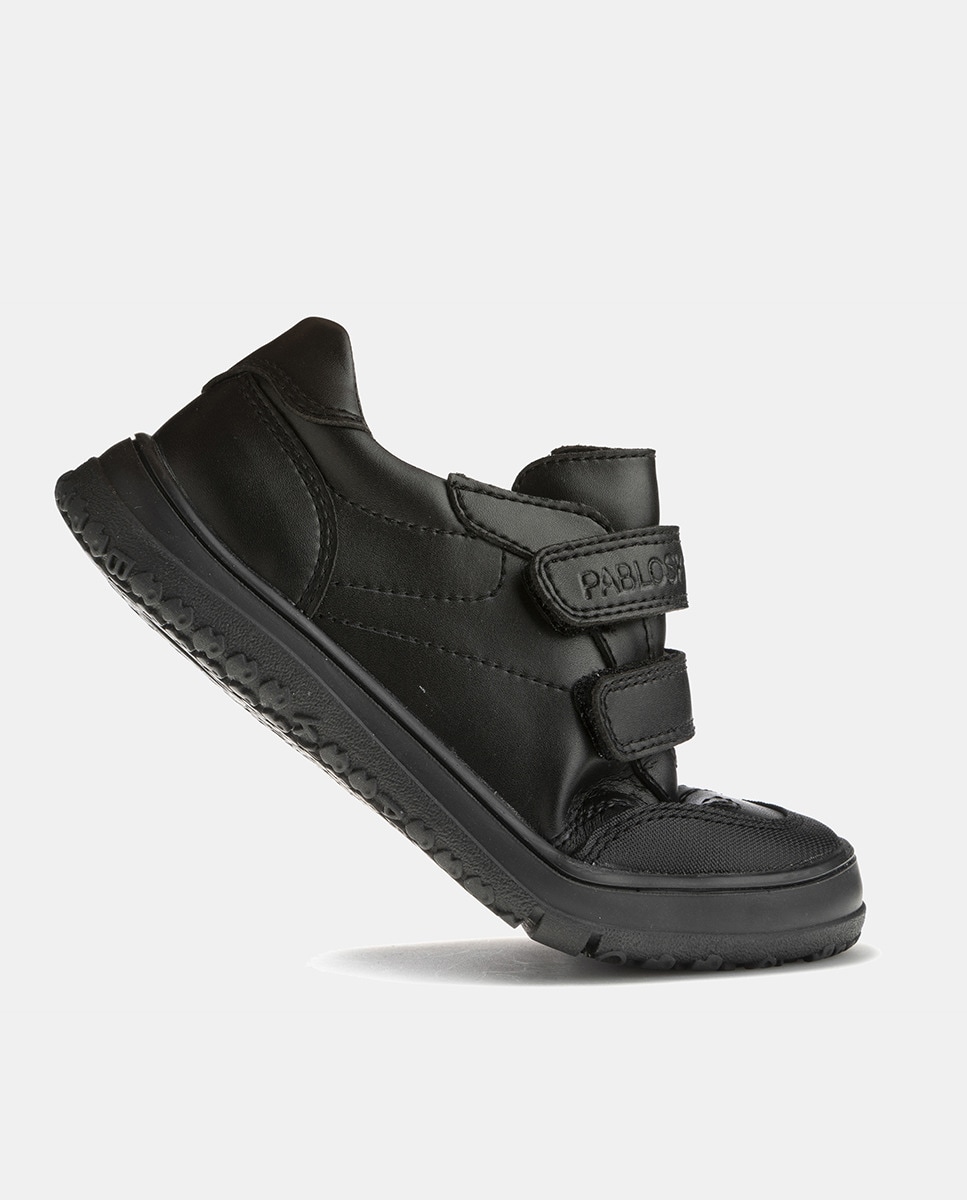 Sapatos com Biqueira Reforçada, Fecho Aderente Duplo e em Têxtil Preto-4