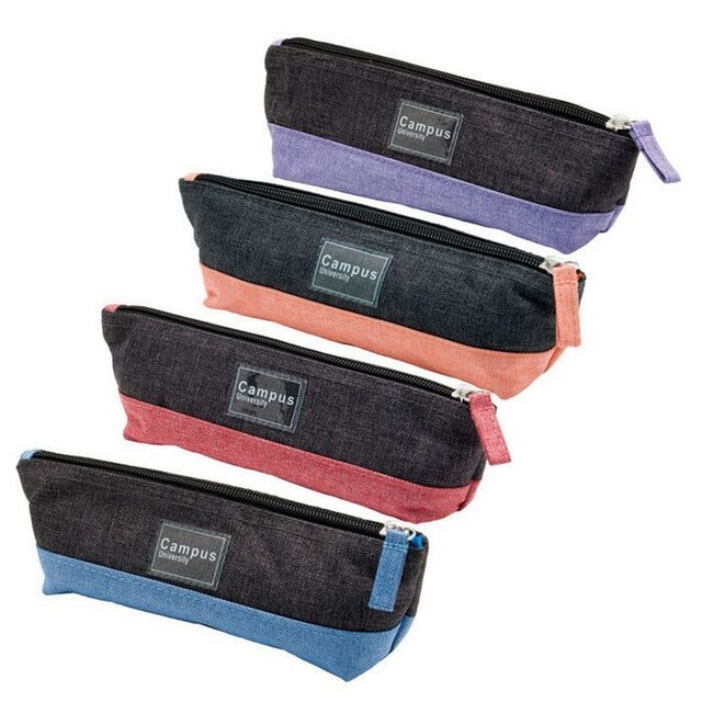 Imagem 0 de Estojo Triangular Bicolor com Fecho