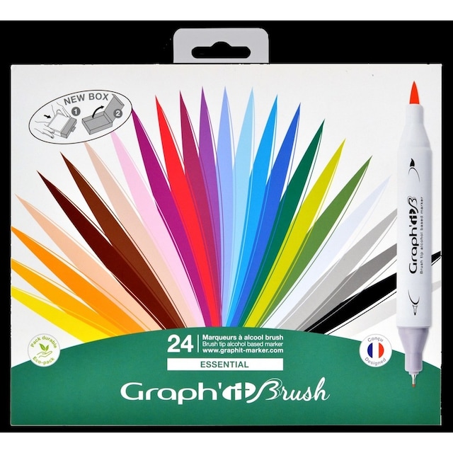 Imagem 0 de Conjunto de 24 Marcadores de Duas Pontas GRAPH'IT