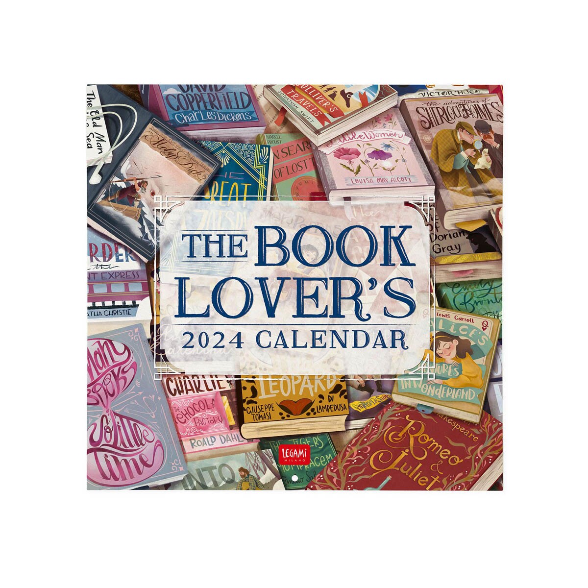 Calendário 2024 de Parede com Vista Mensal Book Lovers Multilingue