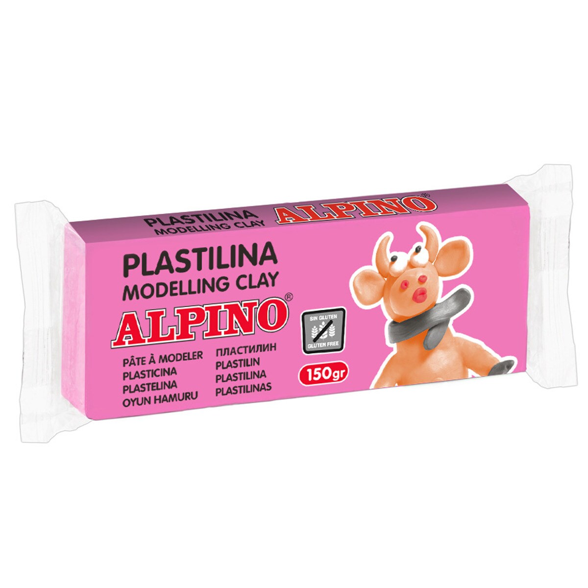 Pastilla plastilina 150 gramos Alpino rosa Rosa-1