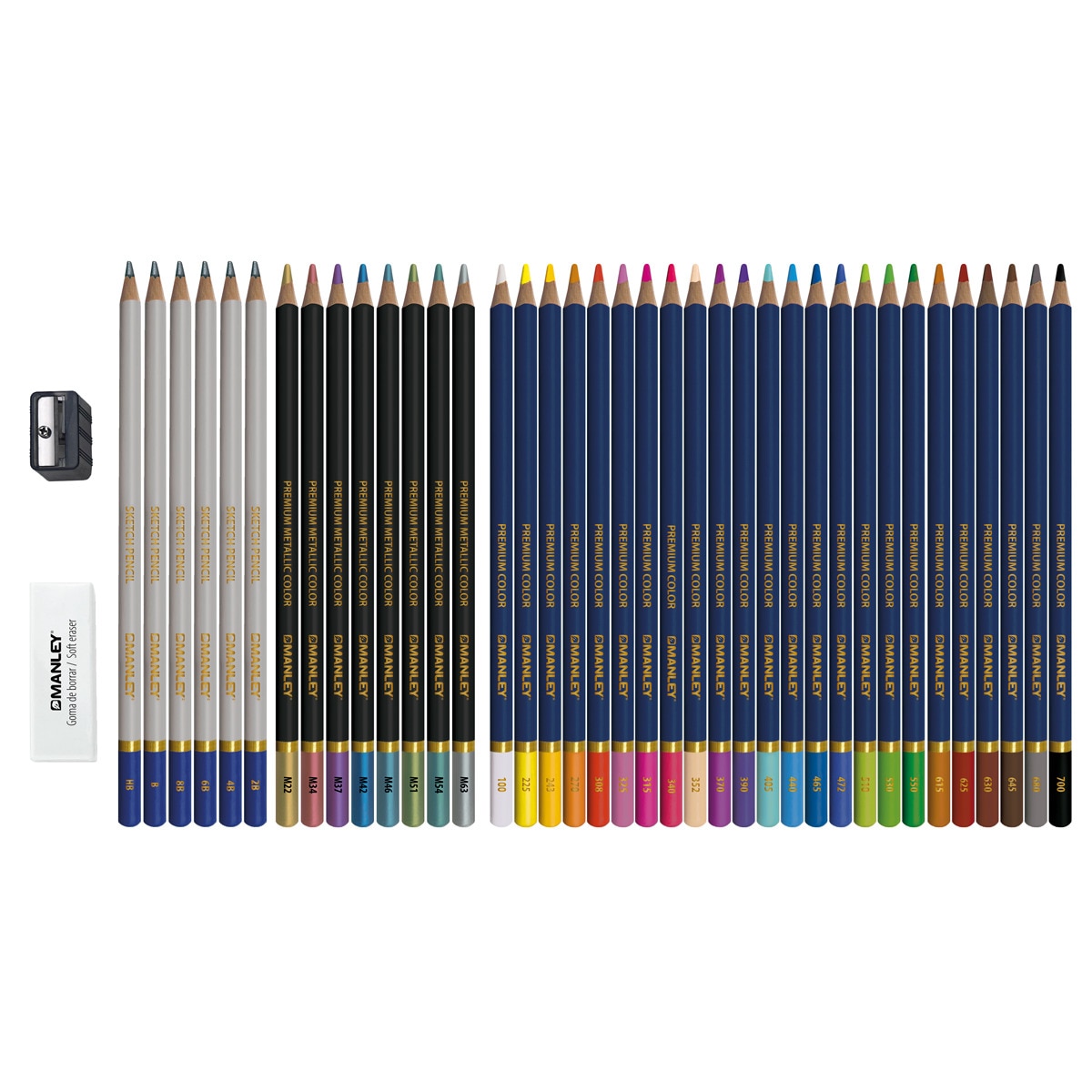 Set creativo con lápices de colores 40 piezas Manley Multicolor-2