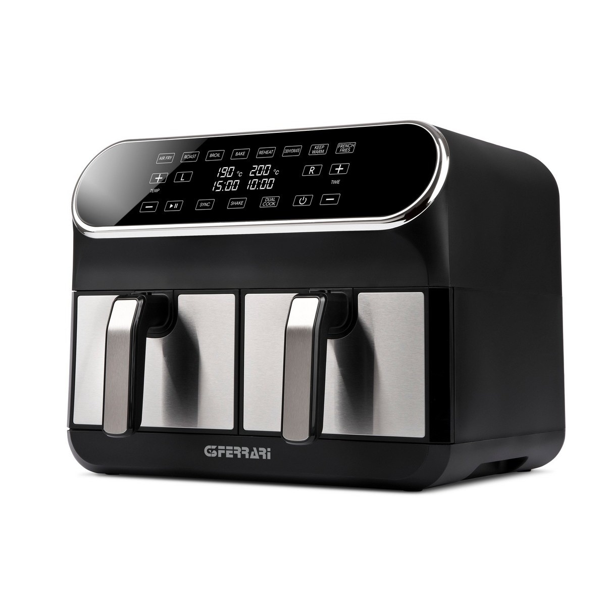 Fritadeira Air Fryer G3 Ferrari Dupla G1015000 Friggisano Duo sem Óleo de 1700 W e Capacidade de 4 + 4 Litros - Preto Preto-1