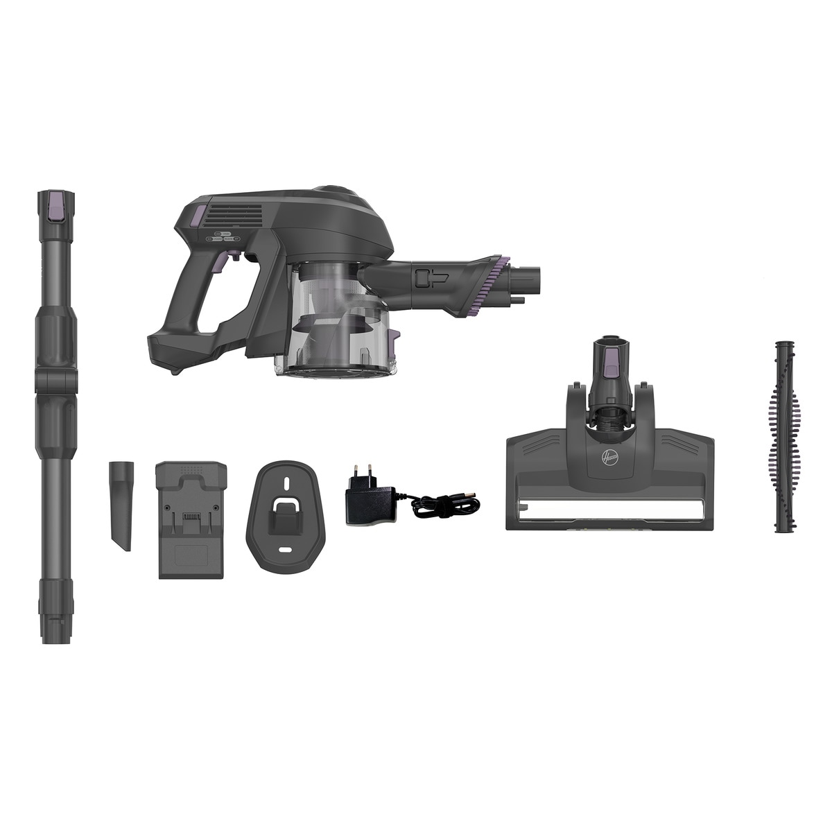 Aspirador de escoba recargable Hoover HF1 tubo flexible, batería extraíble 2