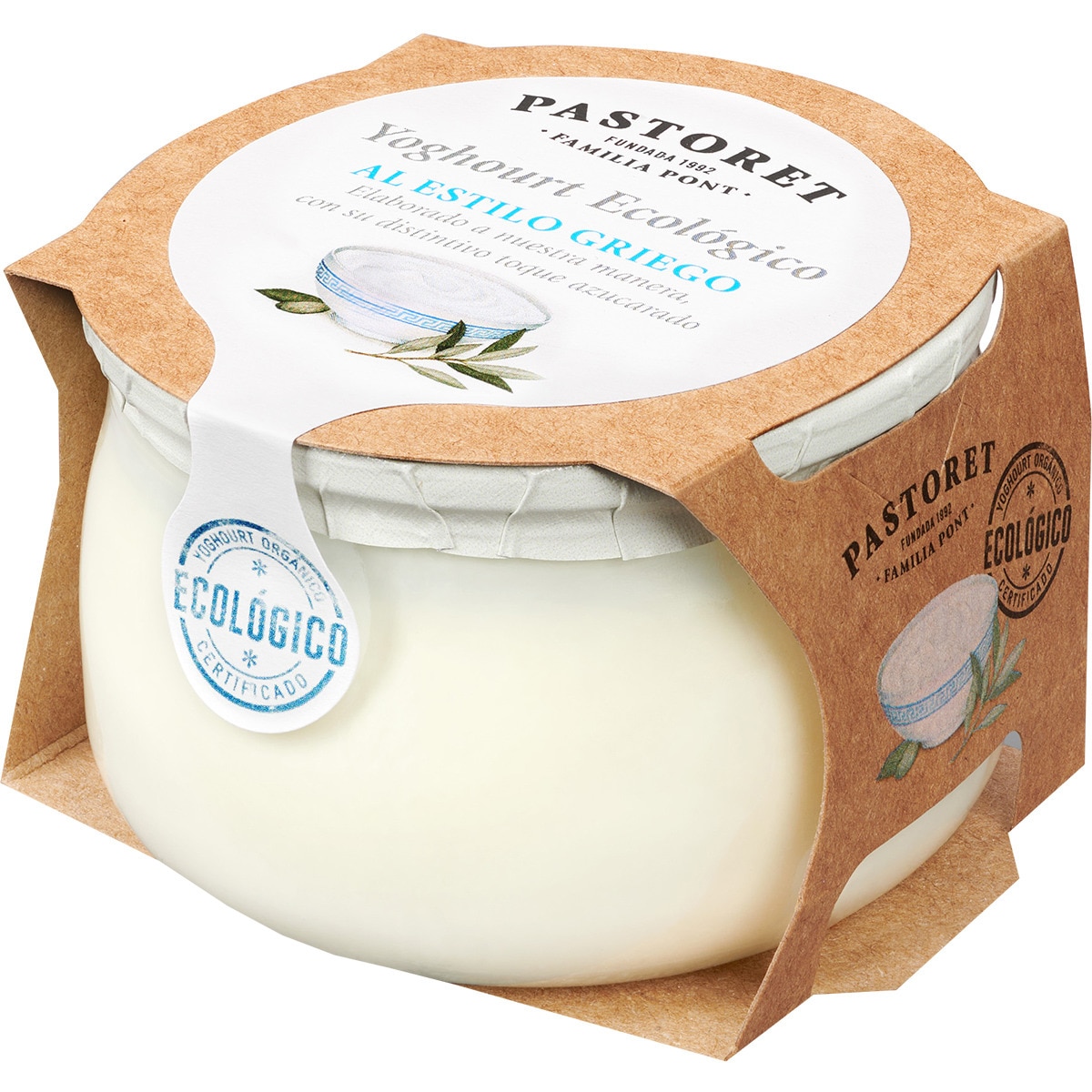 yogur griego natural azucarado ecológico envase 135 g