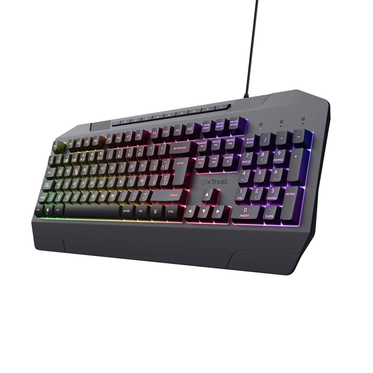 Teclado gaming con cable Trust GXT836 EVOCXT Negro-2