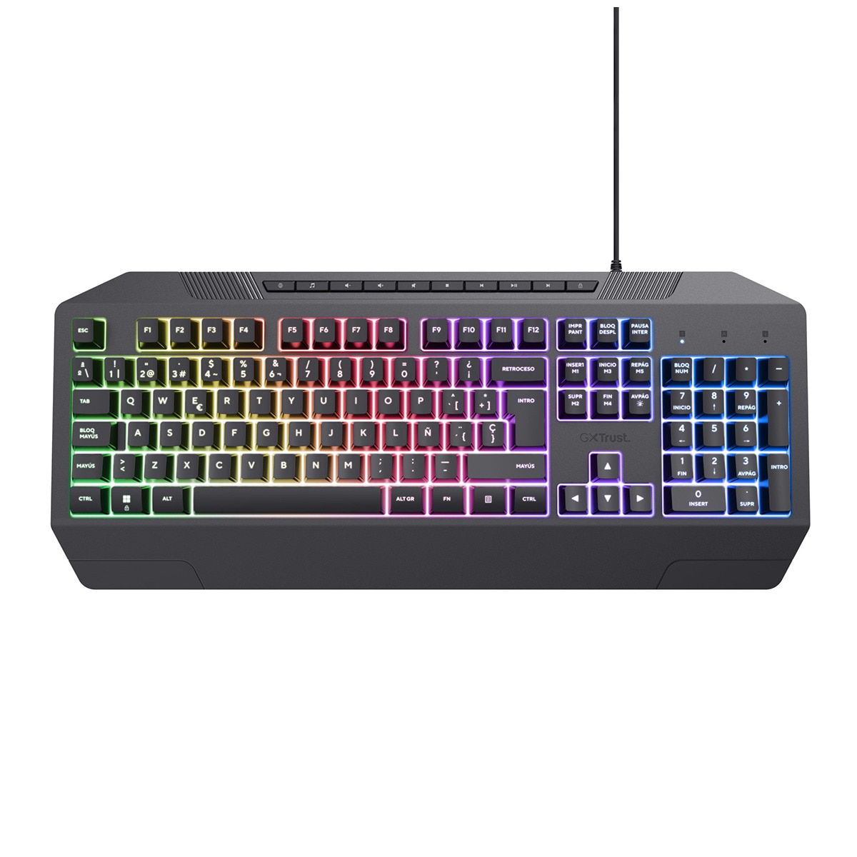 Teclado gaming con cable Trust GXT836 EVOCXT Negro-1