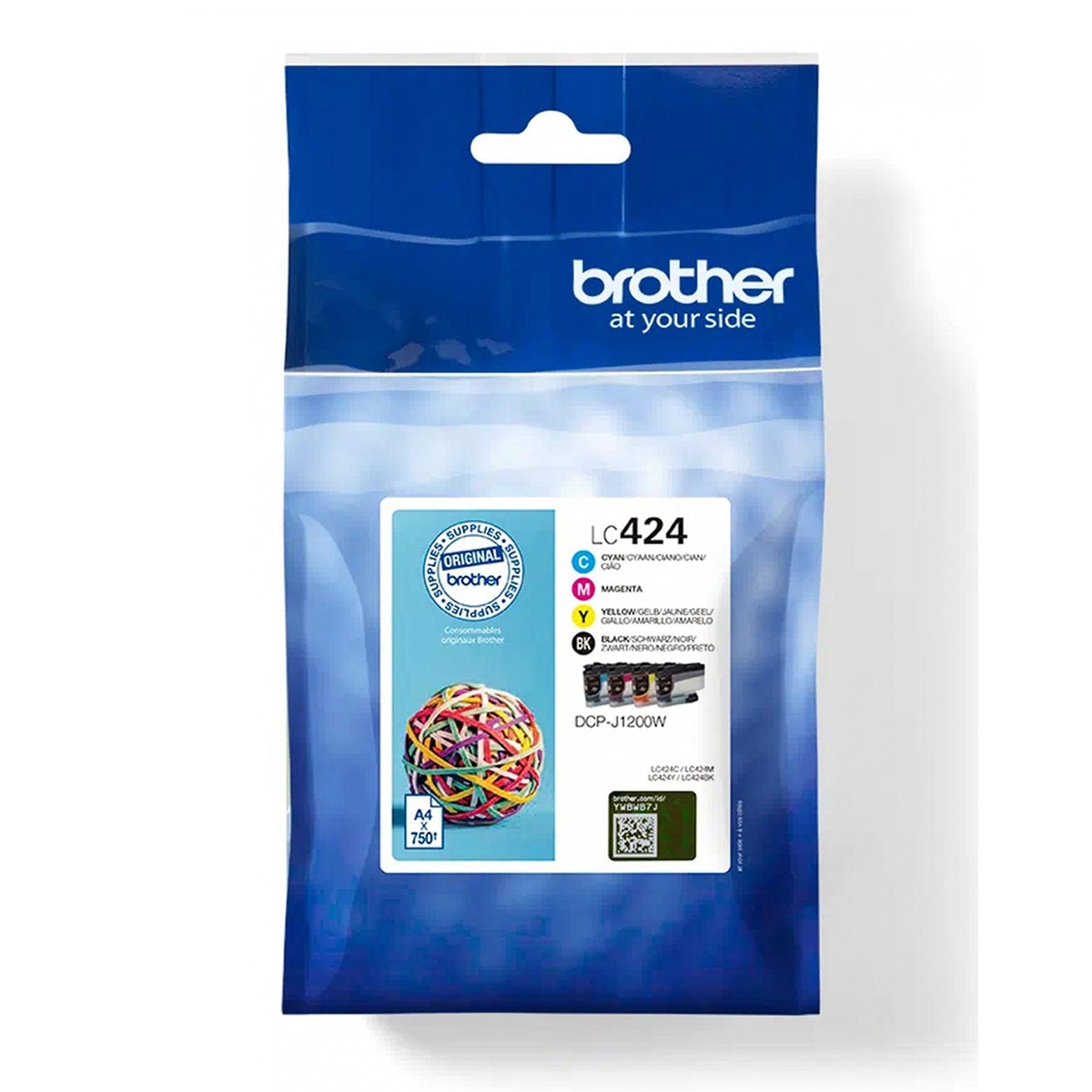 Imagen 0 de Pack 4 Cartuchos de tinta original Brother LC424 Multicolor (LC424VAL)
