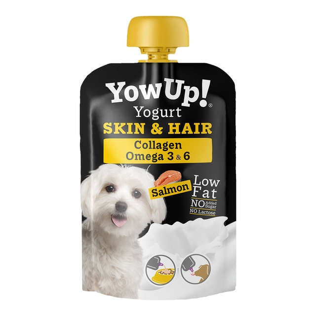 Imagen 0 de Yogur sin lactosa para perros adultos Yow Up piel y pelo salmón 115 g