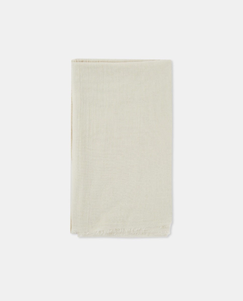 Foulard écru effiloché