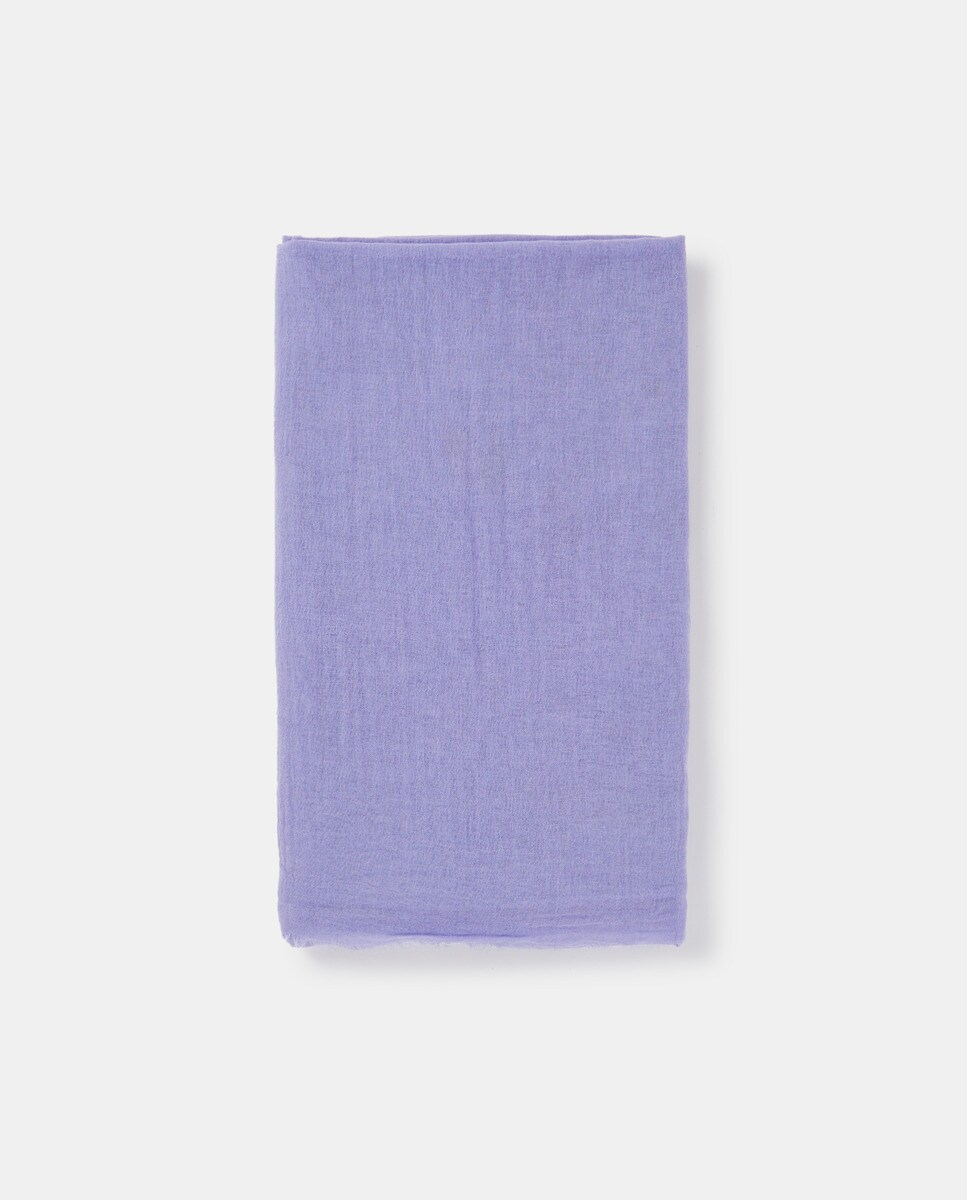 Foulard lilas effiloché