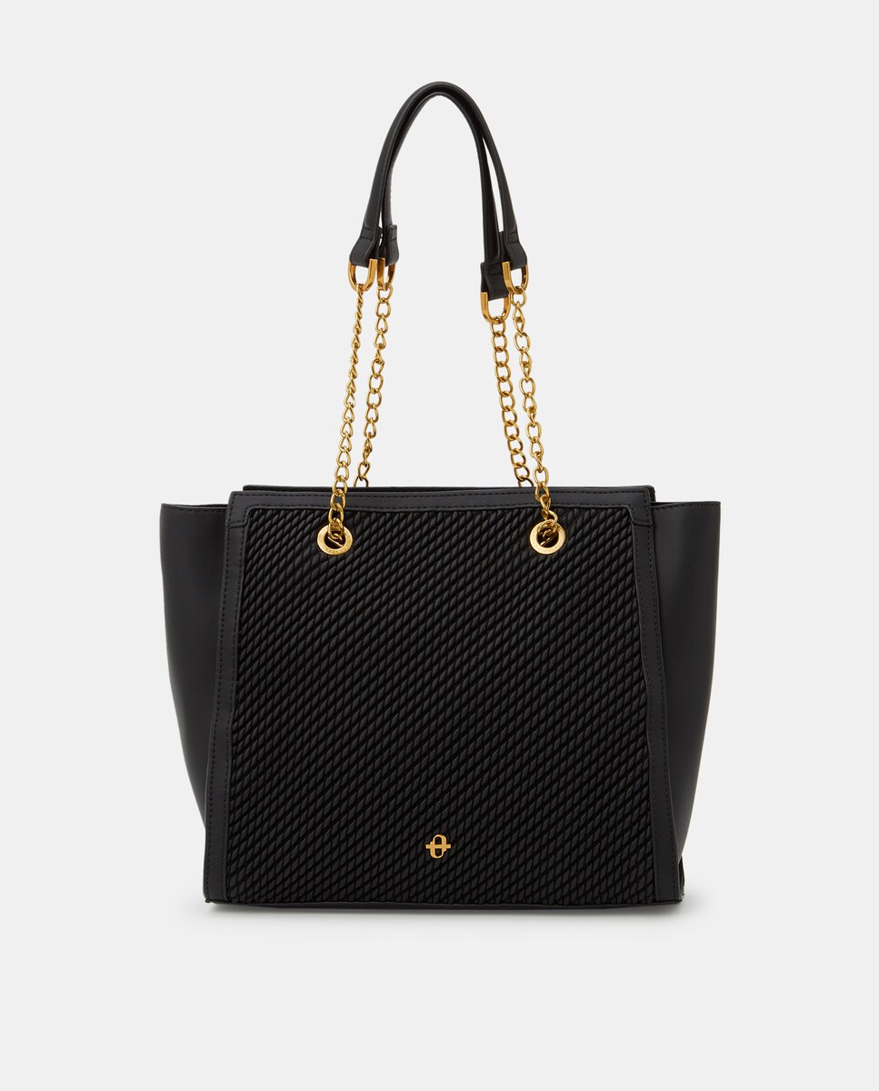 Sac cabas moyen avec anse bimatière chaîne