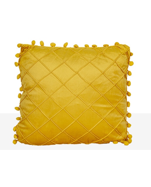 Imagen 0 de Cojín terciopelo c-madroños amarillo 400 grms