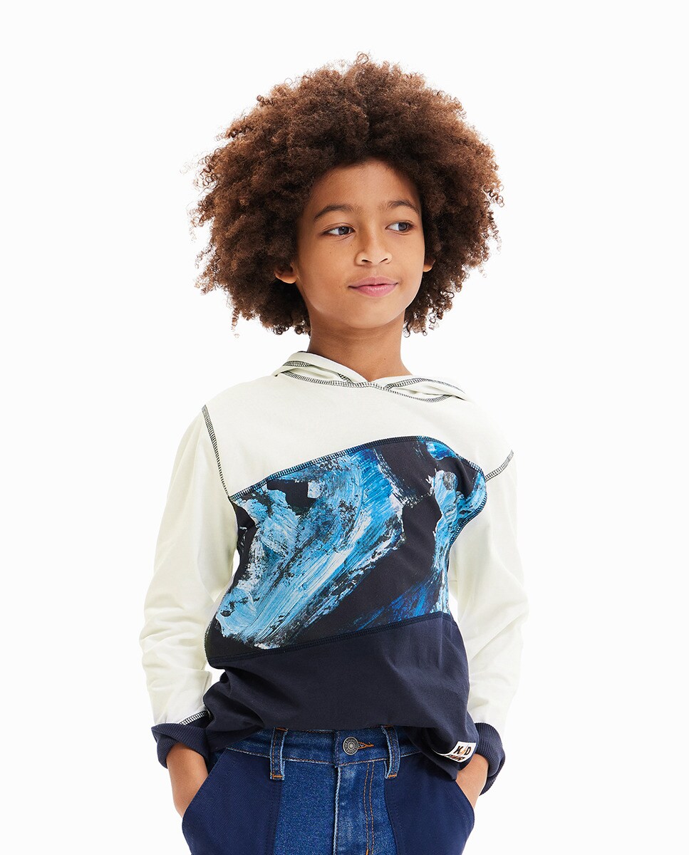 Tshirt capuche patch