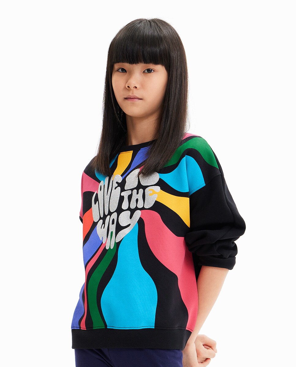 Sweat multicolore message