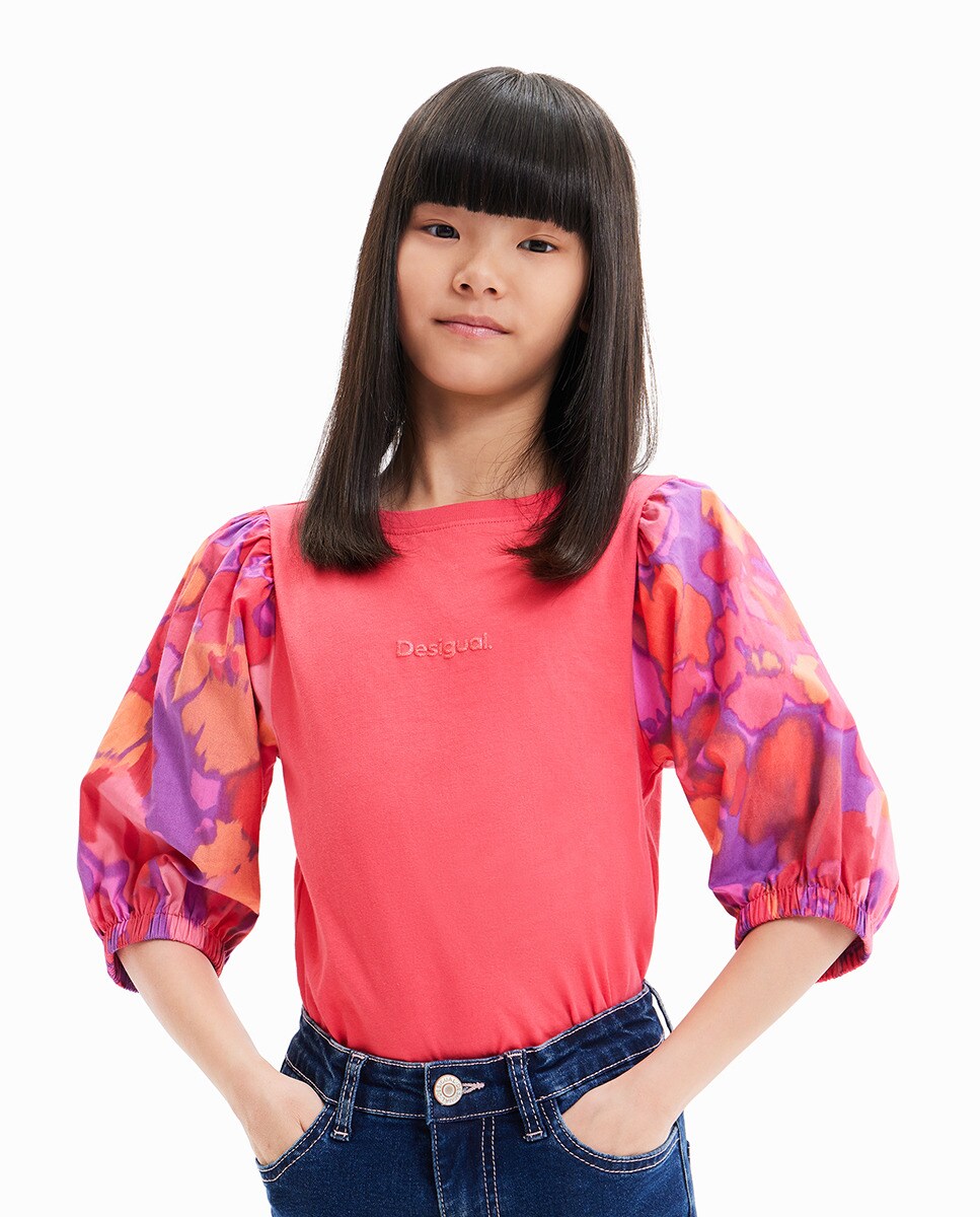 Tshirt bouffant fleurs