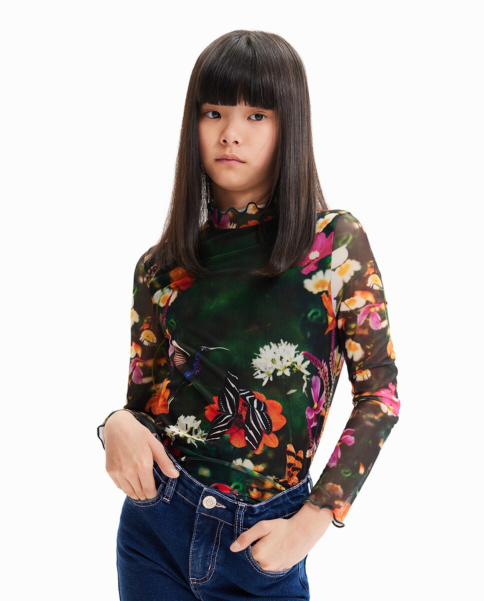 Tshirt tulle à motif