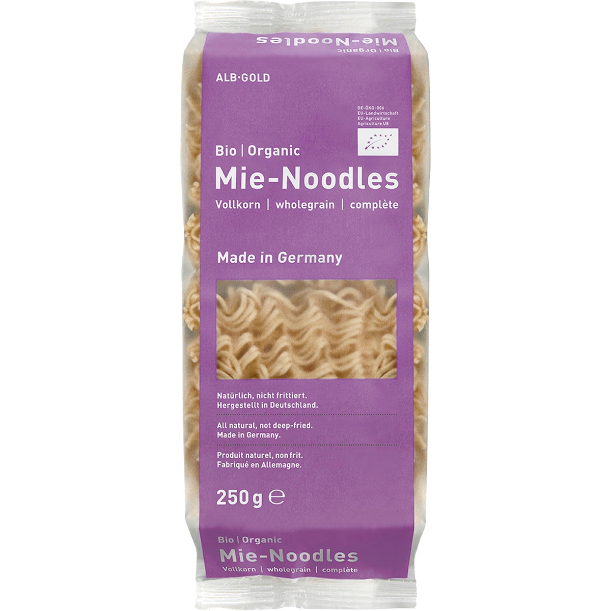 Noodles de Trigo Integral Bio embalagem 250 g