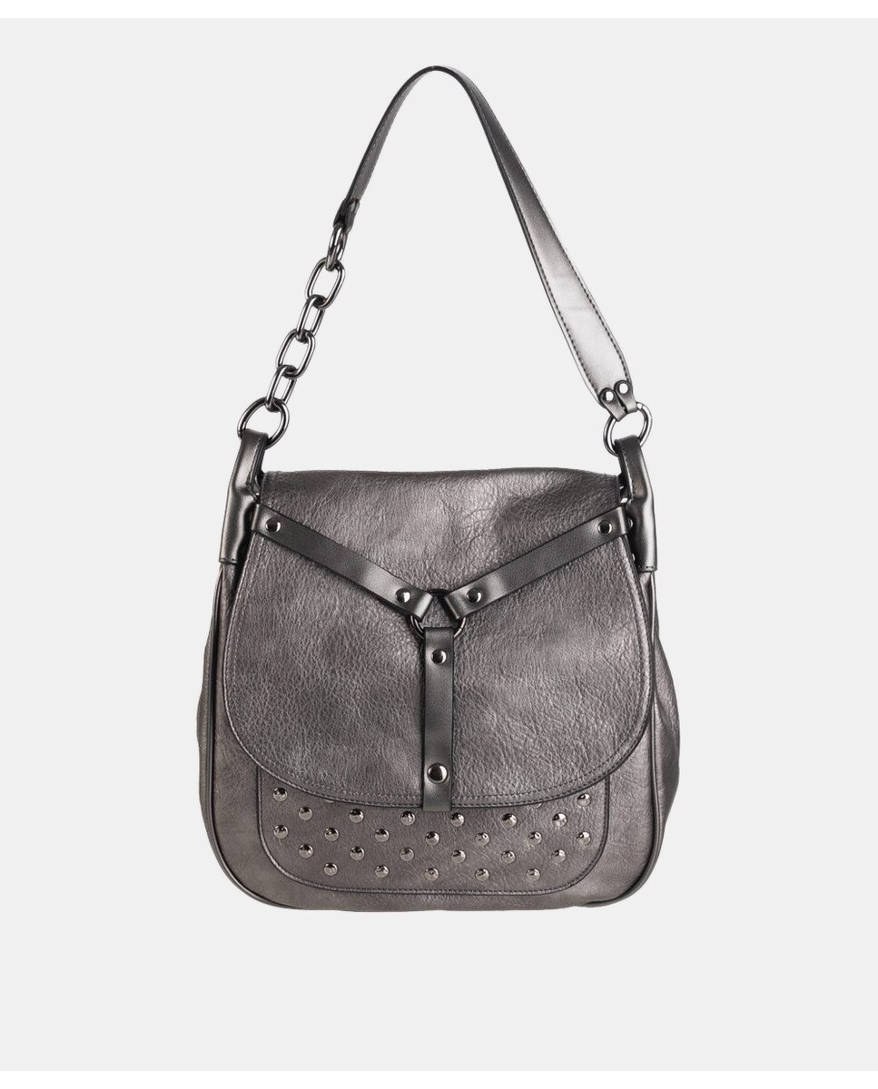 Sac porté épaule moyen clouté avec bandoulière