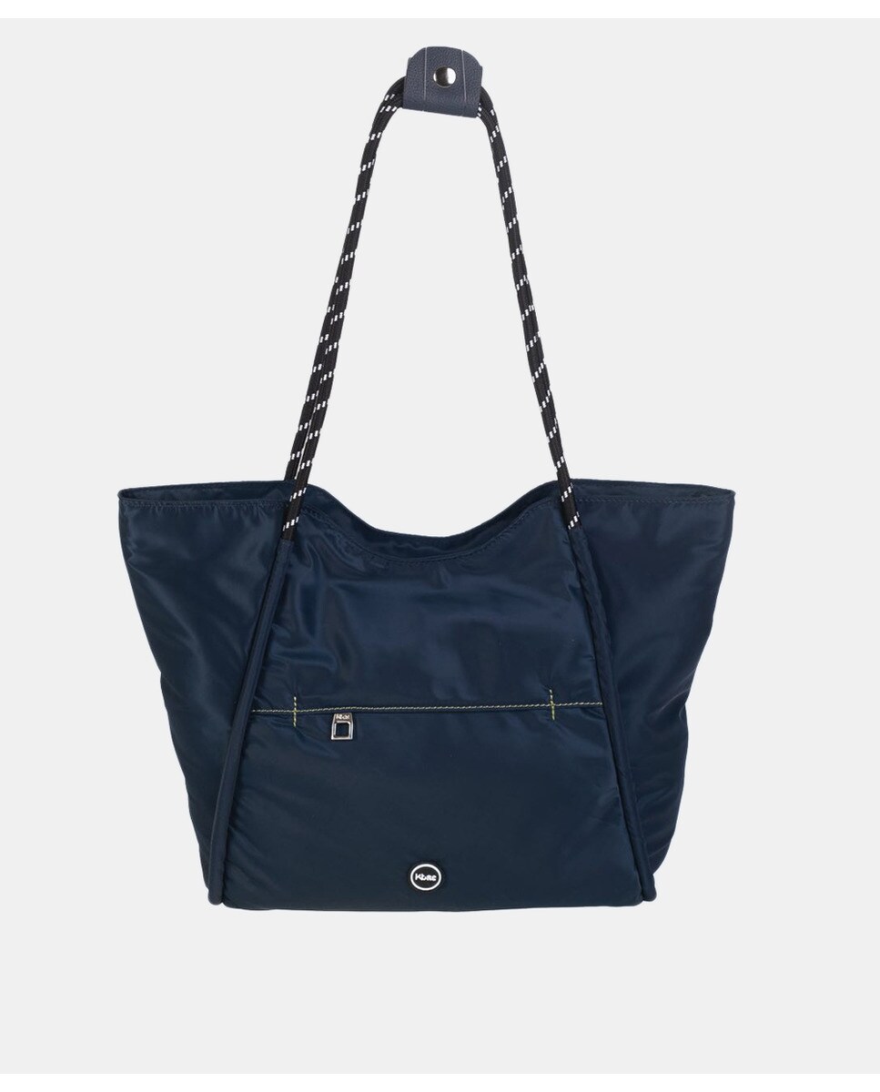 Grand sac tote en nylon avec anses en corde