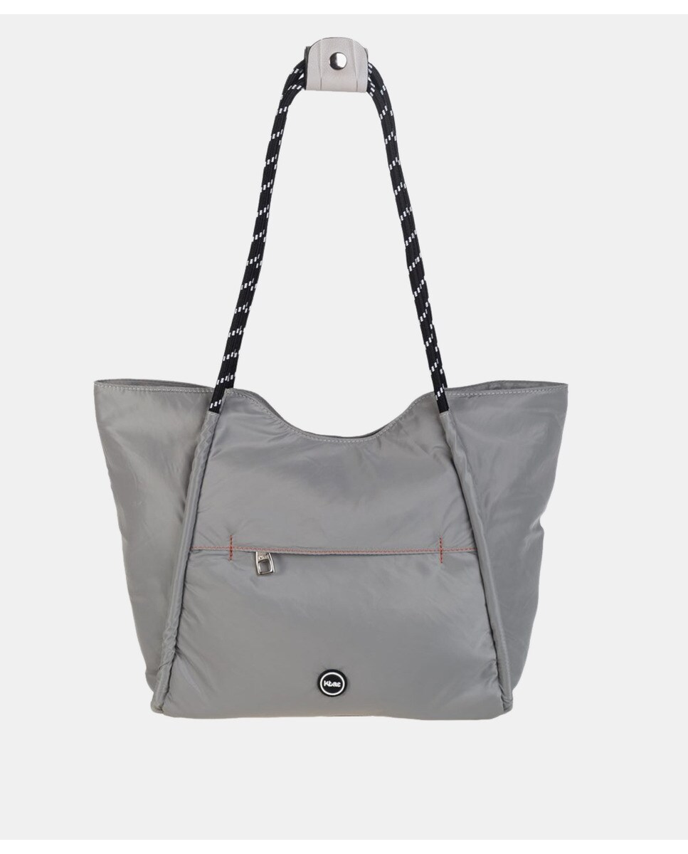 Grand sac tote en nylon avec anses en corde