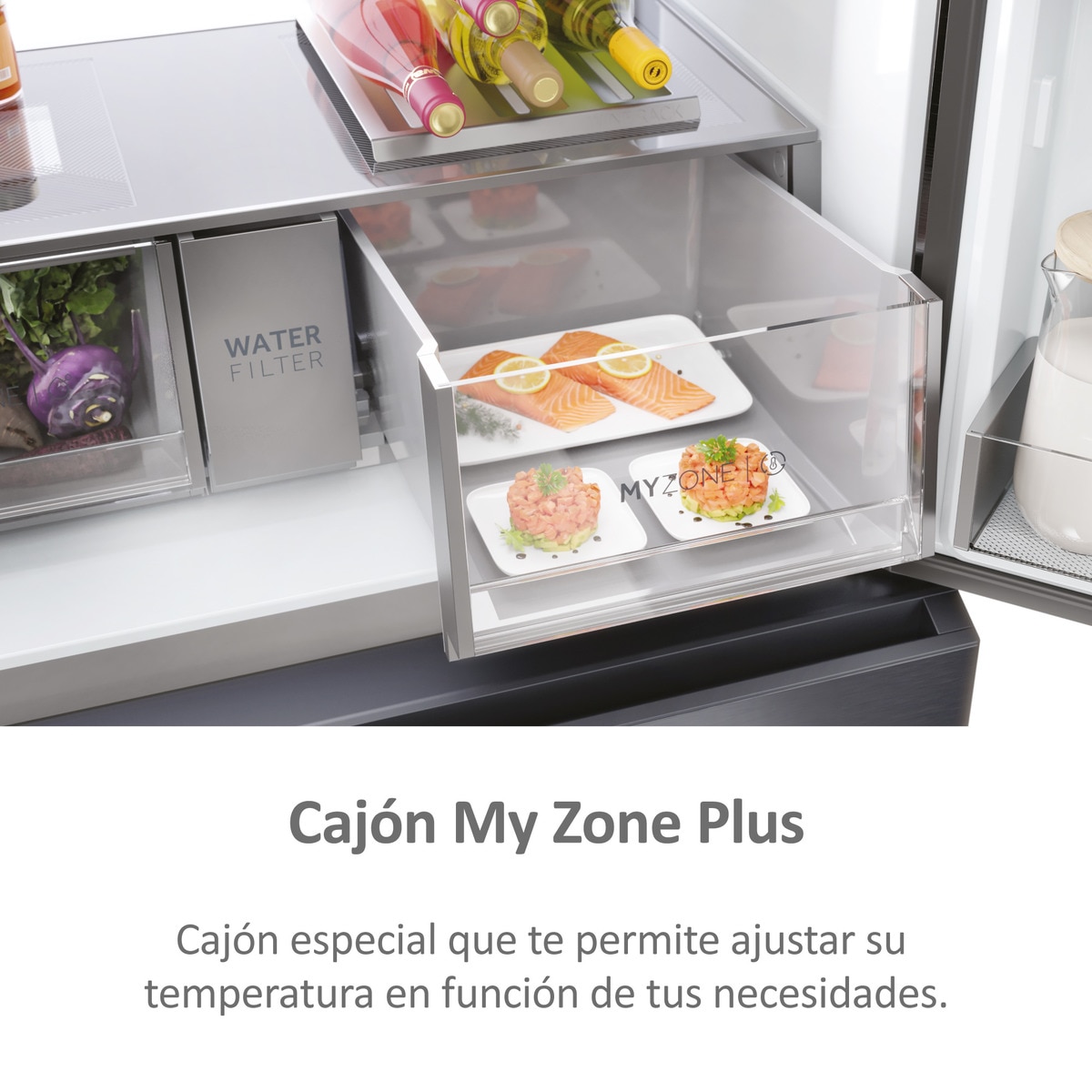 Frigorífico americano Haier Dispensador, WIFI, FD 90 Series 7 Pro - HFW7918EIMB Brushed Black-14