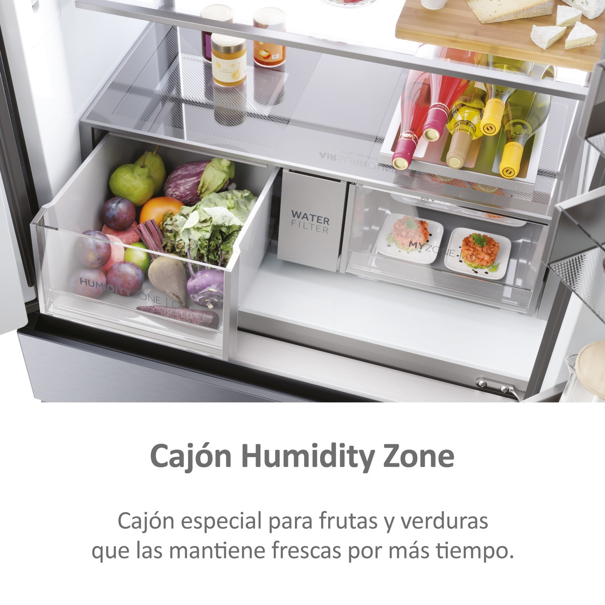 Frigorífico americano Haier Dispensador, WIFI, FD 90 Series 7 Pro - HFW7918EIMB Brushed Black-13