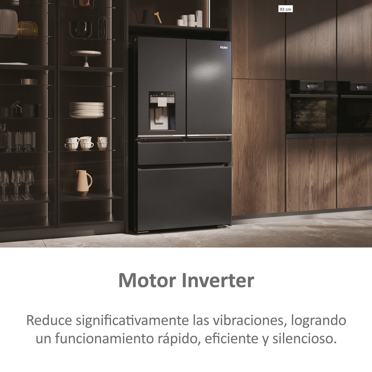 Frigorífico americano Haier Dispensador, WIFI, FD 90 Series 7 Pro - HFW7918EIMB Brushed Black-8