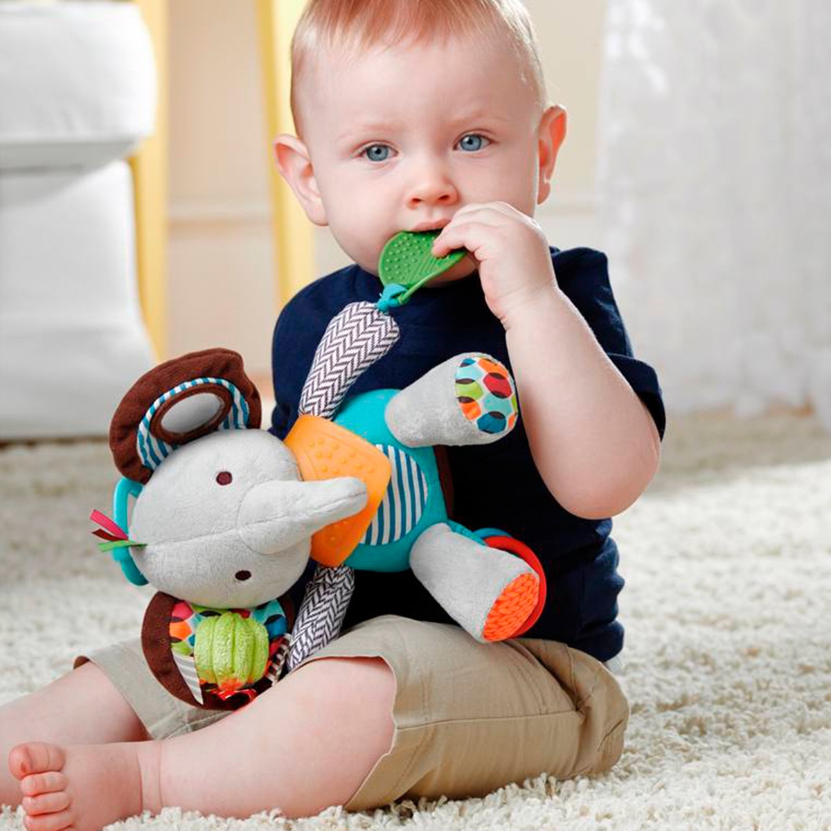 Boneco Atividades Bebé Elefante Multicolor-3