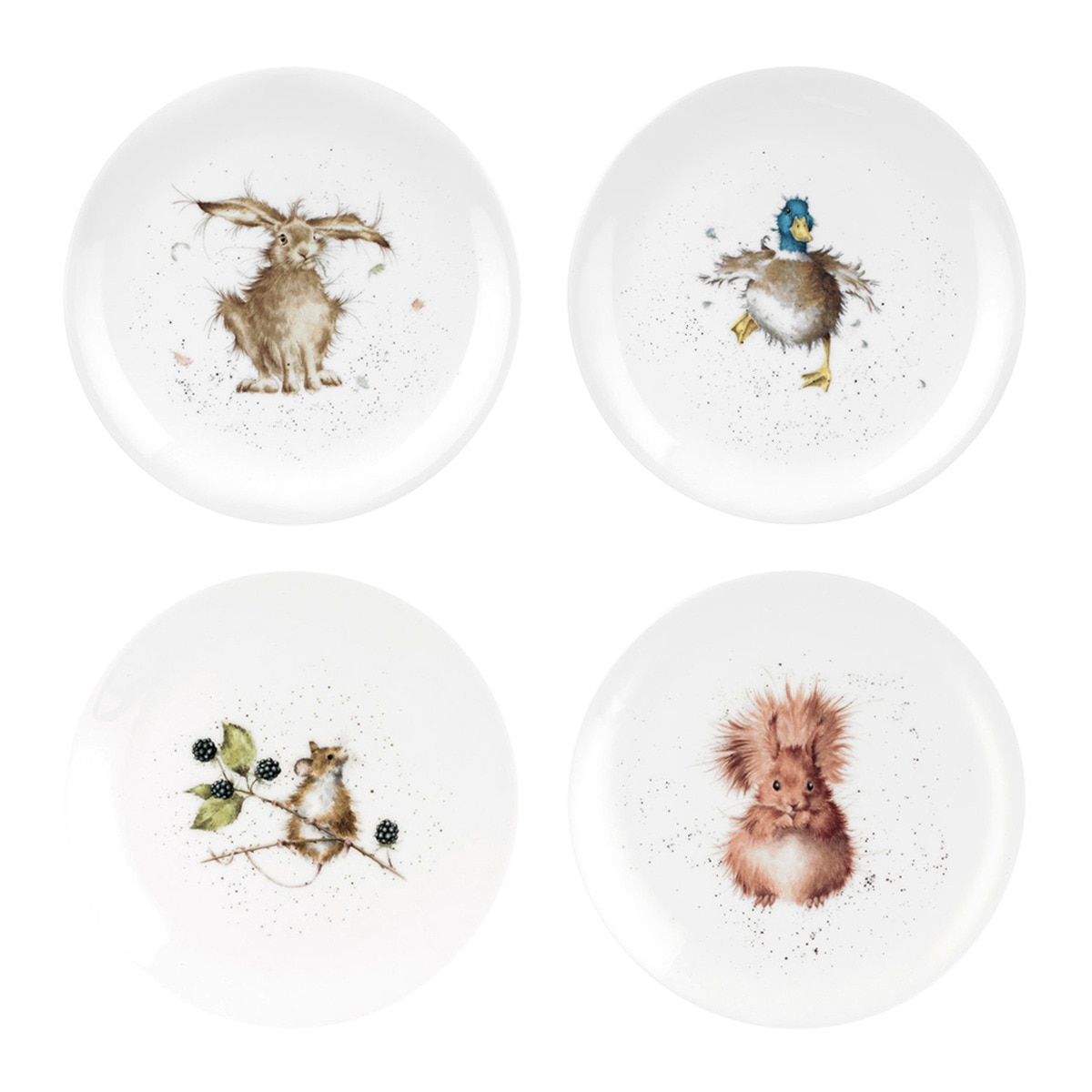 Conjunto de 4 Pratos de Sobremesa Wrendale Designs Multicolor-1