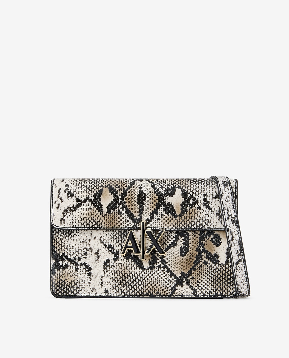 Sac à bandoulière S avec logo finition serpent