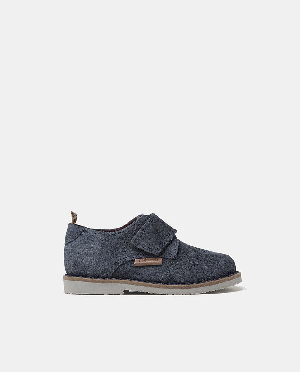 Chaussures en croûte de cuir à bride autoagrippante