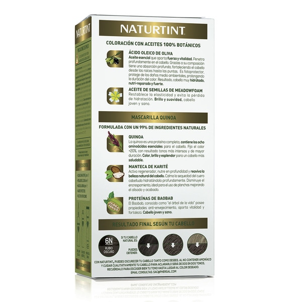 6N dark blonde permanent ammonia-free hair colour gel box 1 each