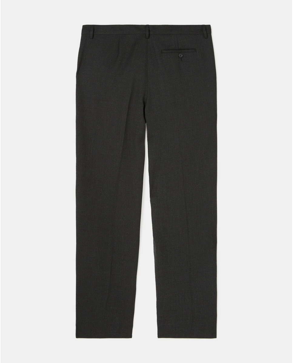 Calças de Uniforme Mistura de Lã Maya Cinzento-2