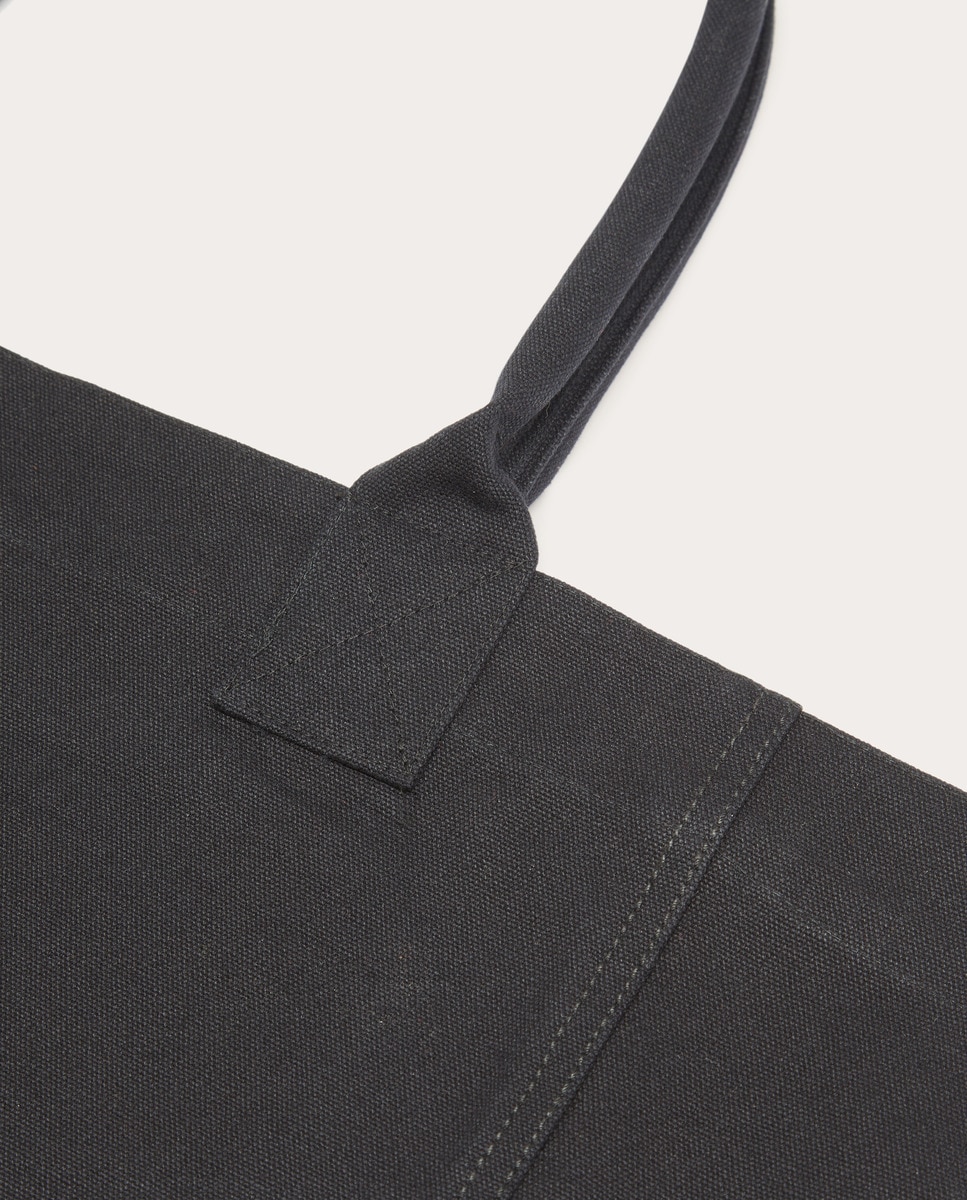 Mala shopper Yenky de tecido Preto-6