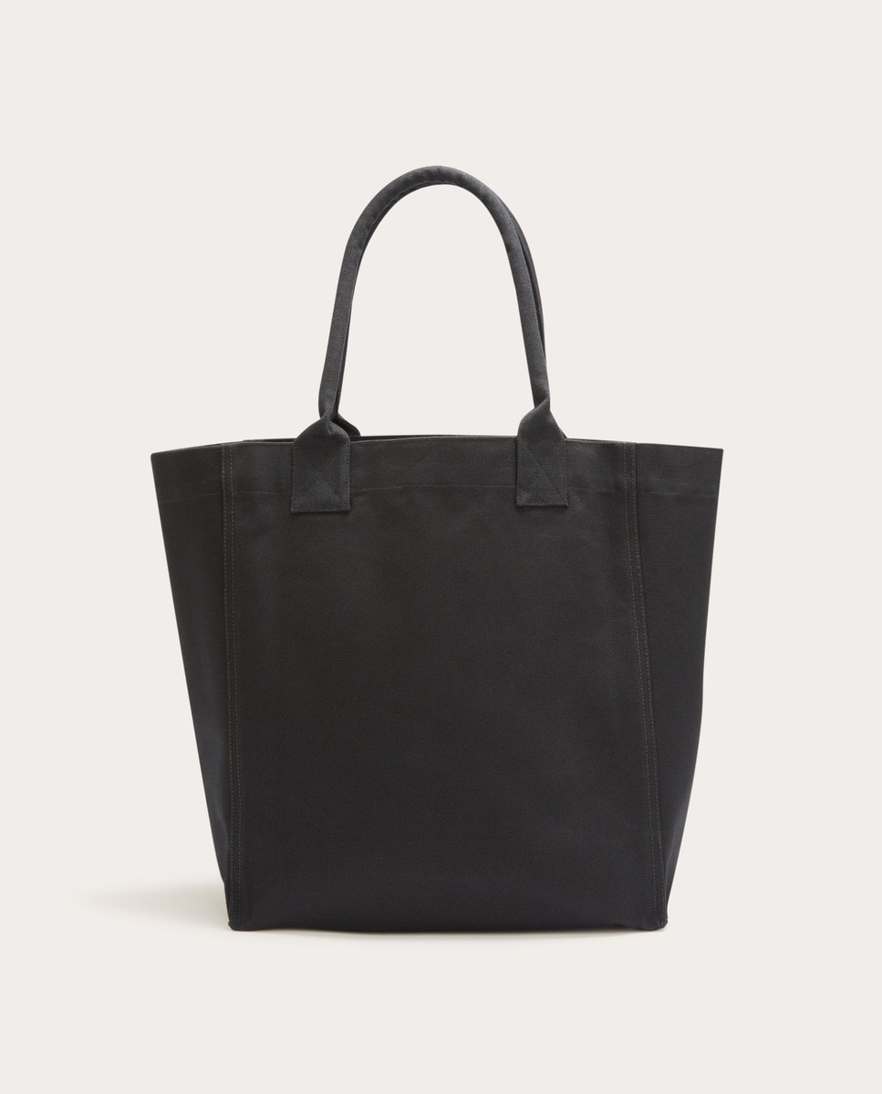 Mala shopper Yenky de tecido Preto-2