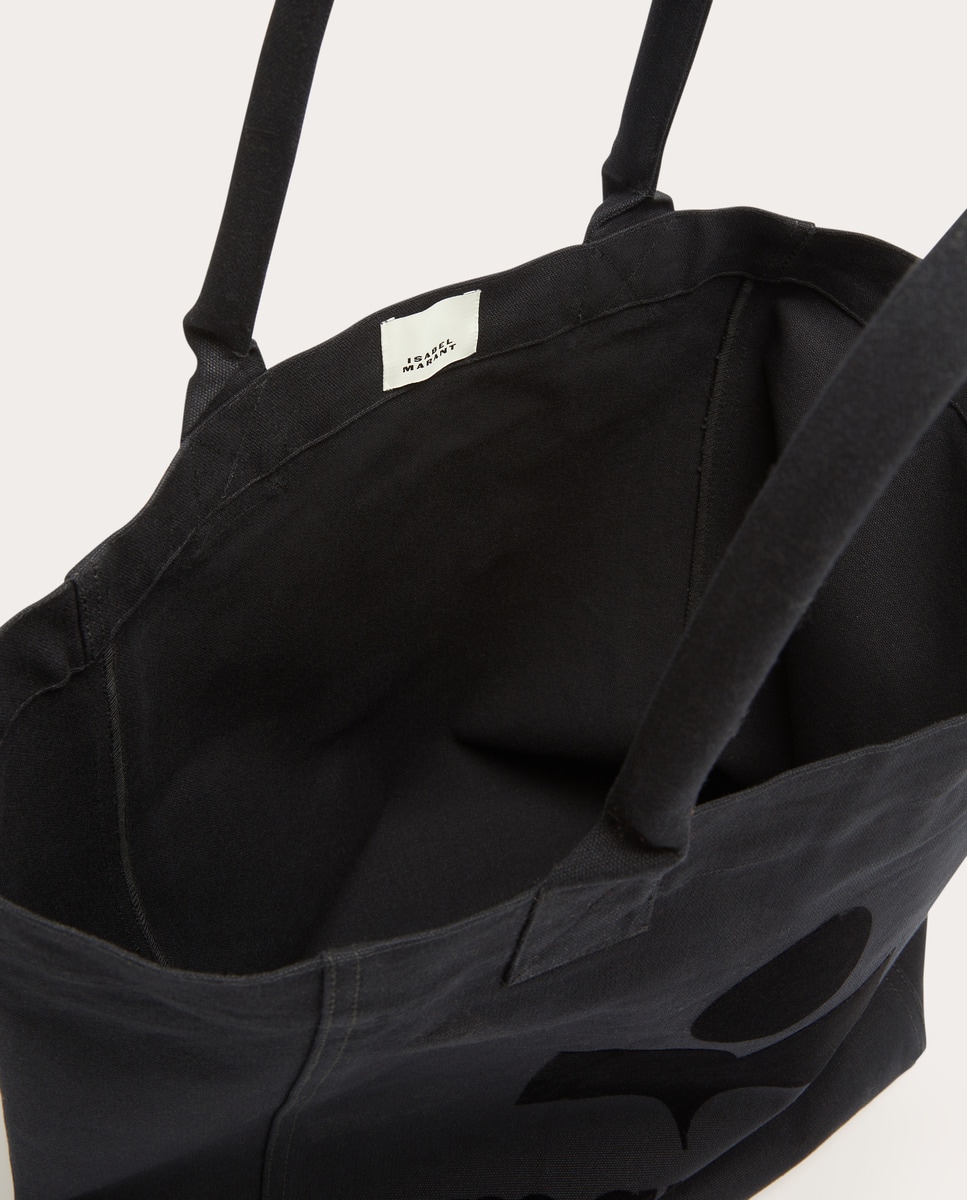 Mala shopper Yenky de tecido Preto-4