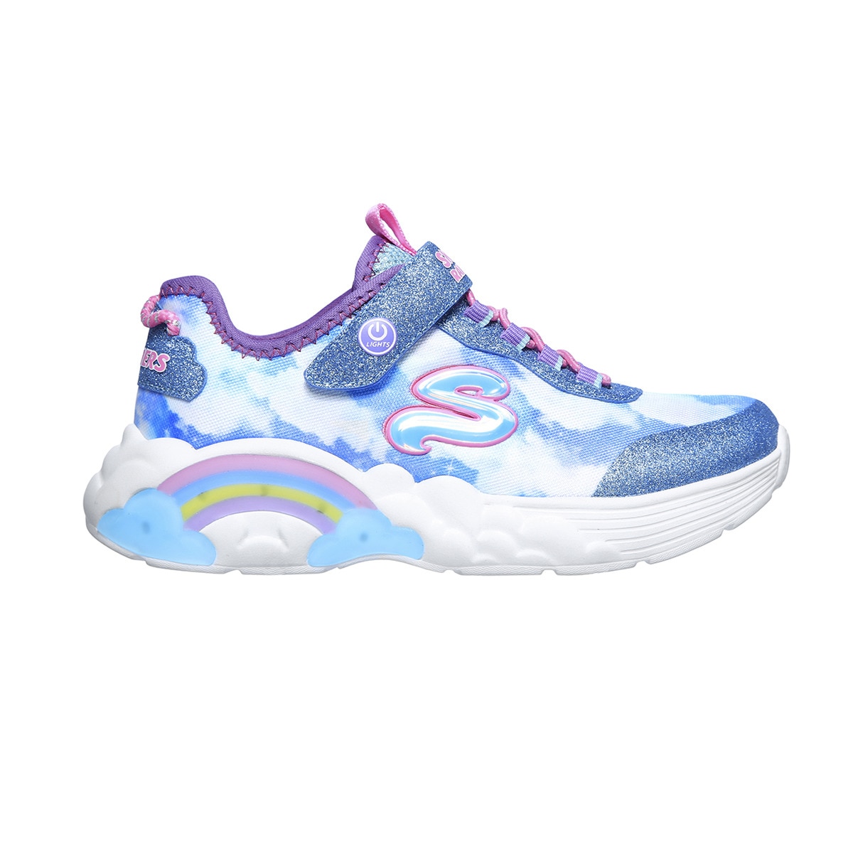 Chaussures S Lights Rainbow Racer style running basses lumineuses