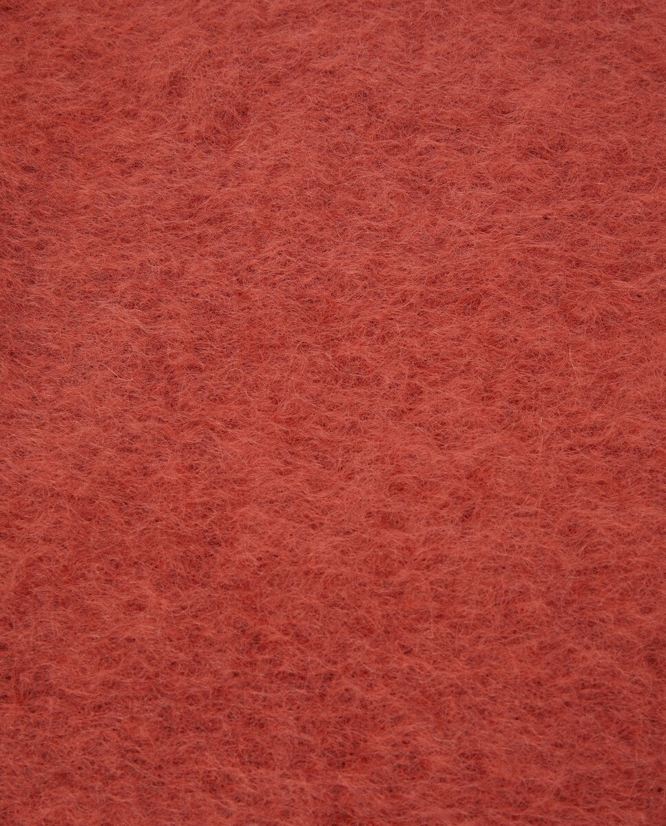Cachecol Liso em Tecido de Fibras Naturais - Rosa Rosa-3