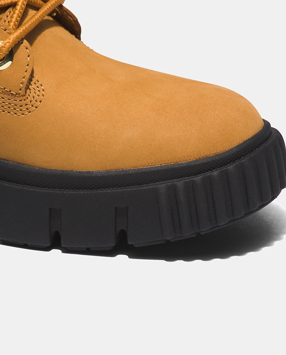 Botins Greyfield com Plataforma e em Pele Mostarda-6