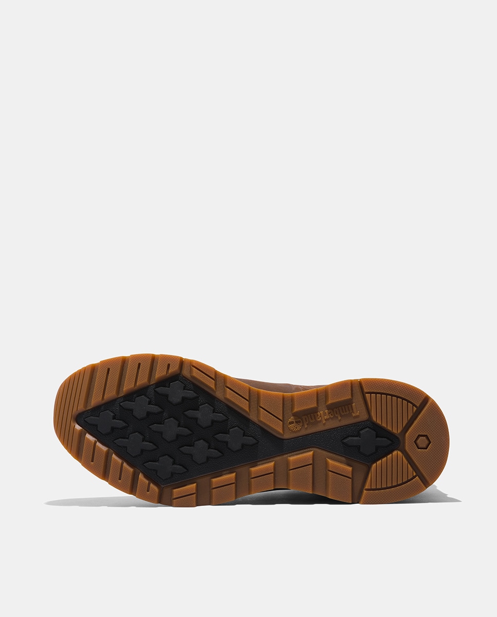 Botins Chukka Sprint Trekker com Fecho de Atacadores e em Pele Castanho-escuro-5