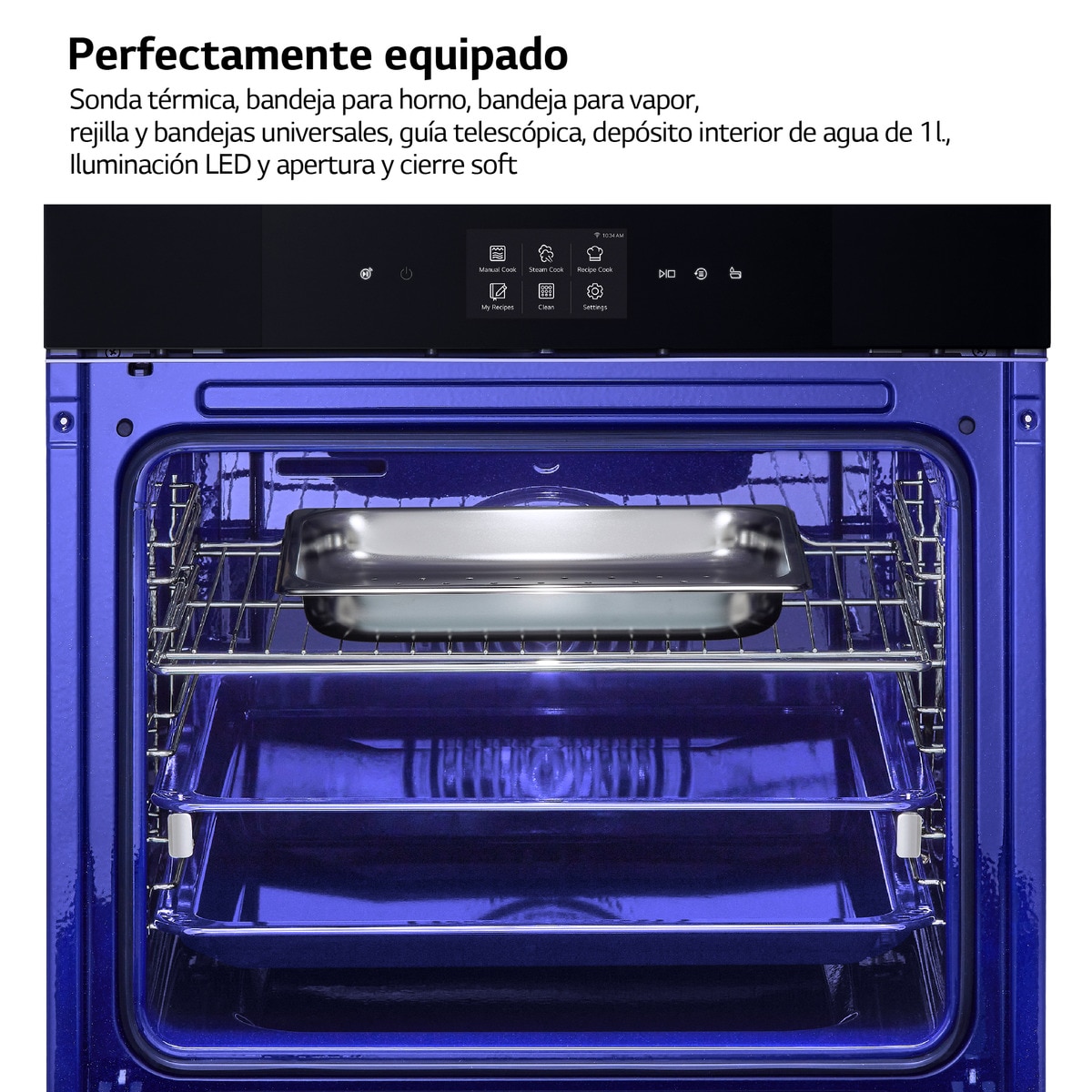 Forno Multifunções LG WSED7667M InstaView™, Air Fry, Sous Vide, Cozinhar a Vapor e de 76 Litros - Preto Mate Preto mate-4