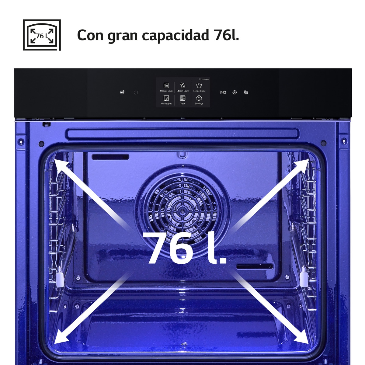 Forno Multifunções LG WSED7667M InstaView™, Air Fry, Sous Vide, Cozinhar a Vapor e de 76 Litros - Preto Mate Preto mate-10
