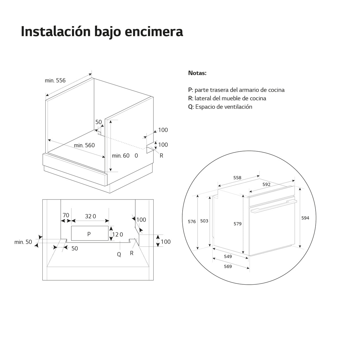 Horno multifunción LG pirolítico, 76 l,  display LCD función Instaview, cocina vapor, freidora de aire - WSED7665B Negro mate-12