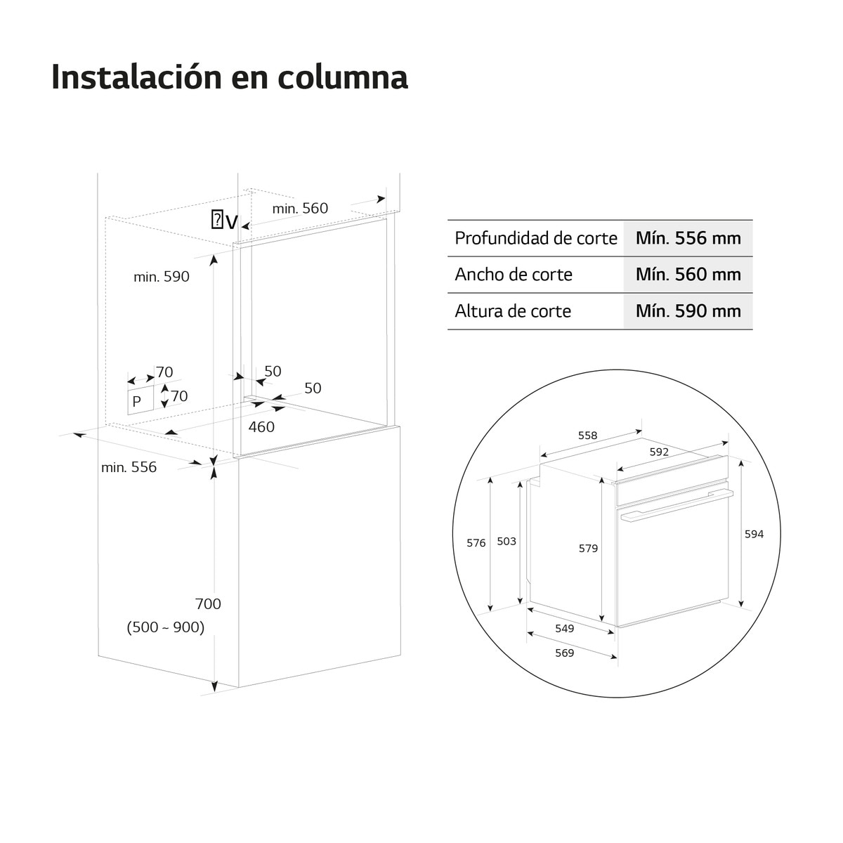 Horno multifunción LG pirolítico, 76 l,  display LCD función Instaview, cocina vapor, freidora de aire - WSED7665B Negro mate-11