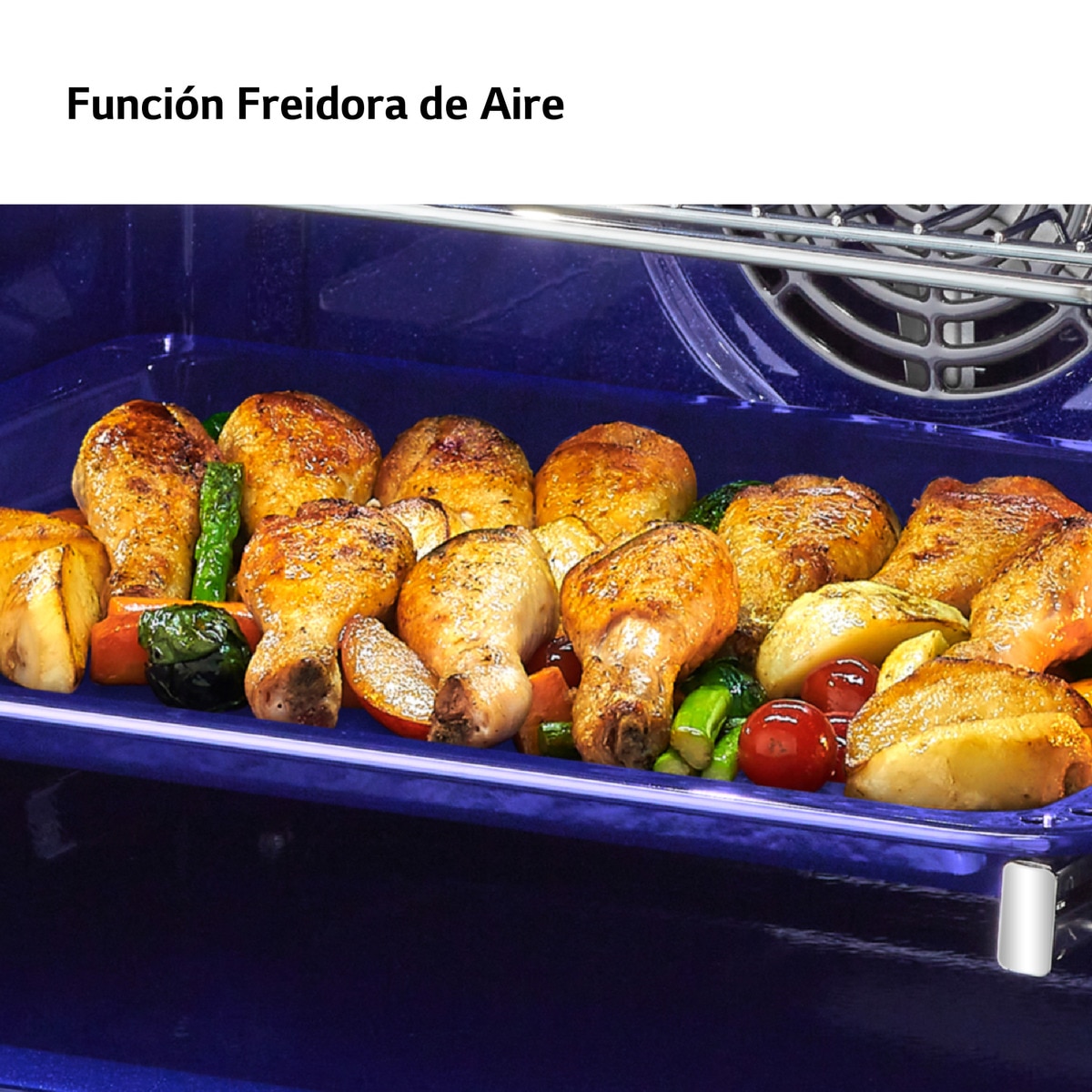 Horno multifunción LG pirolítico, 76 l,  display LCD función Instaview, cocina vapor, freidora de aire - WSED7665B Negro mate-7